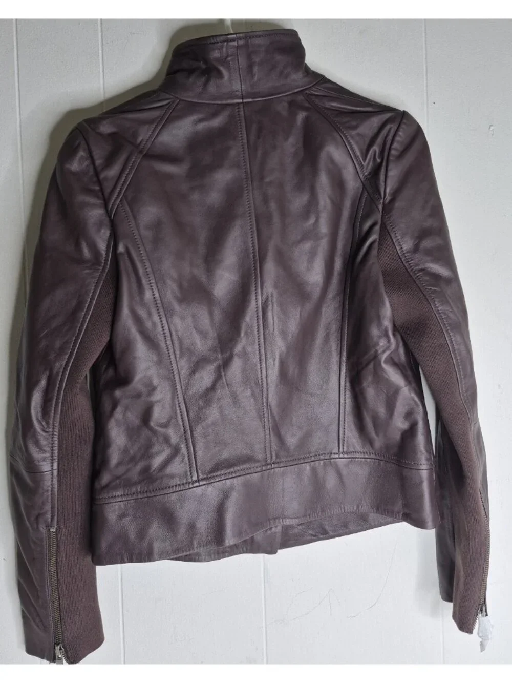 NWT TROUVE Leather Full Zip Jacket Women's Size S